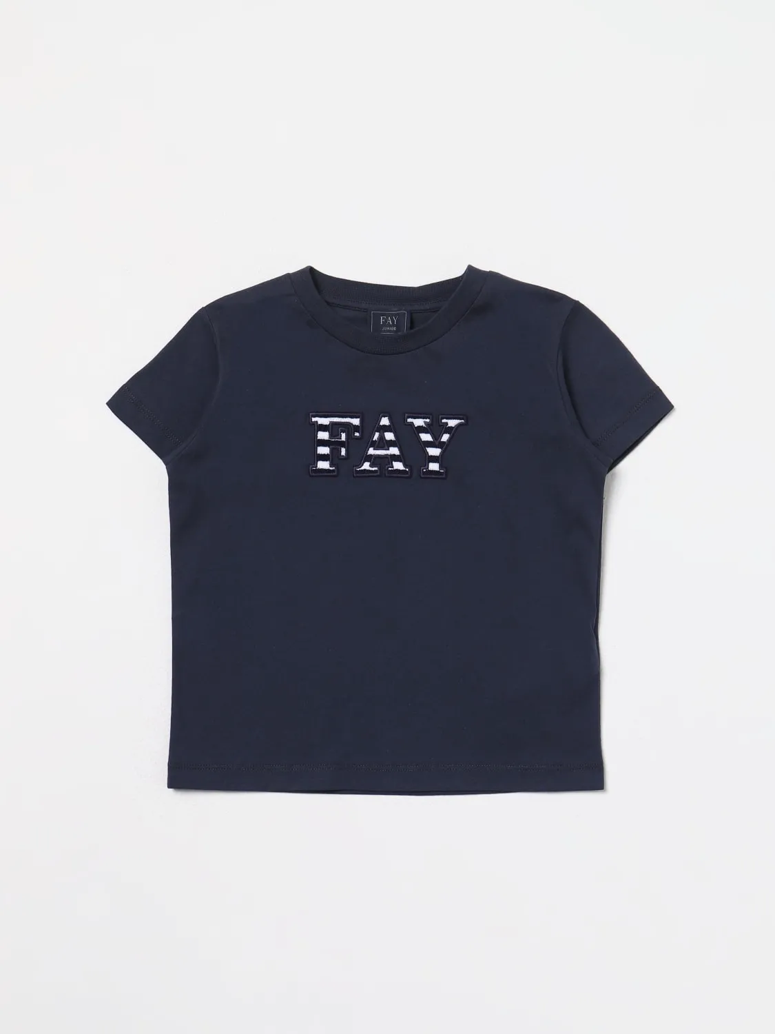 T-shirt basic Fay Junior in cotone con logo