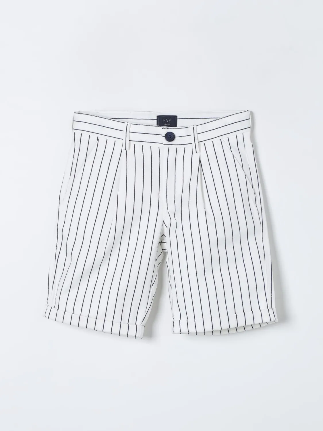 Pantaloncino Fay Junior in cotone con motivo a righe