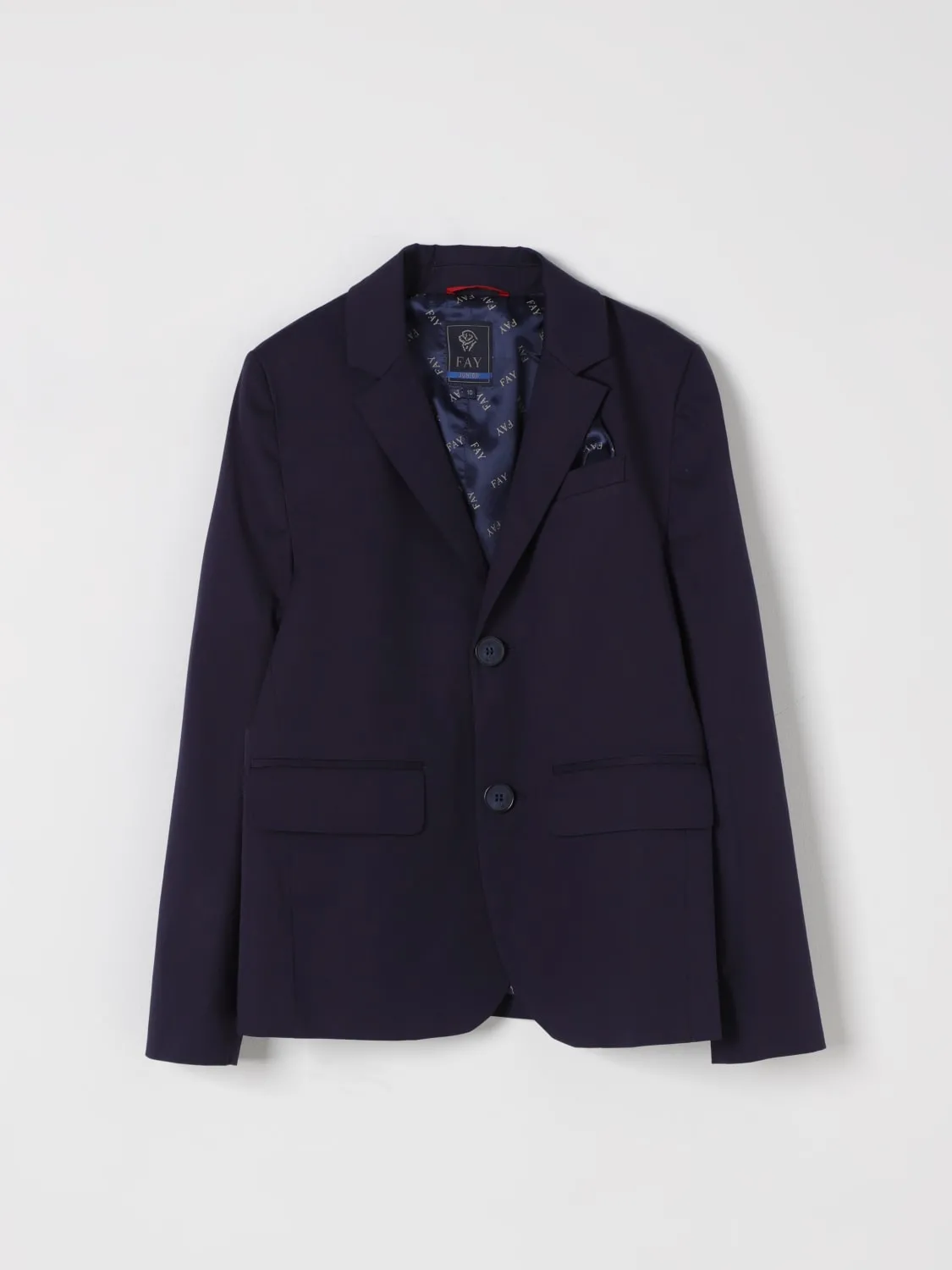 Blazer a monopetto in cotone Fay Junior