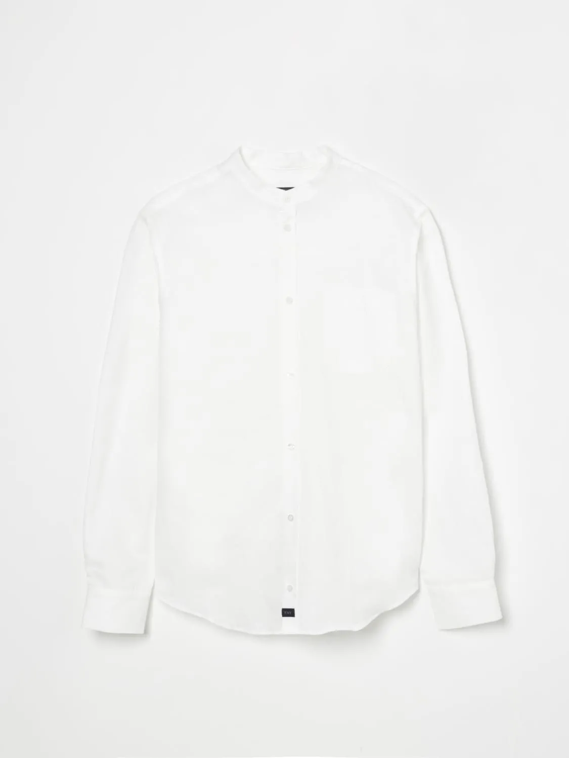 Camicia classica Fay Junior in lino e cotone