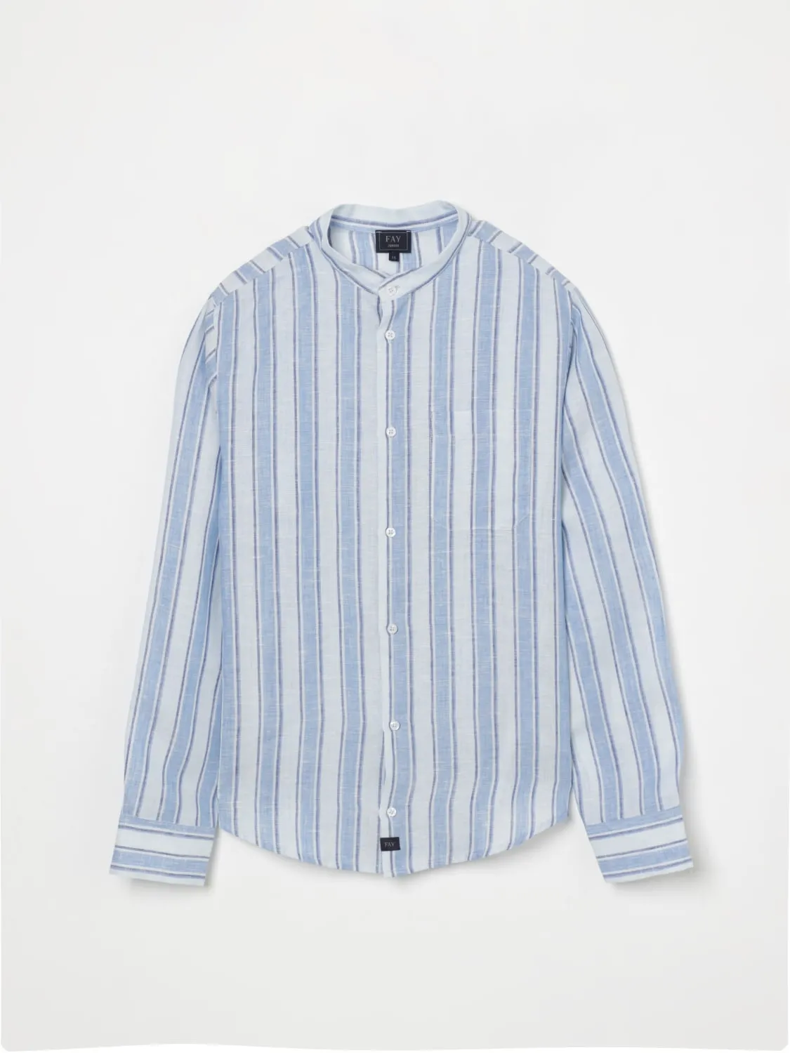 Camicia Fay Junior in lino a righe