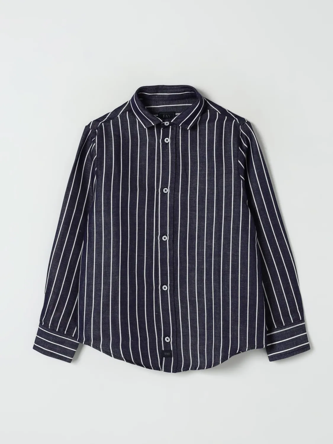 Camicia classica Fay Junior in popeline a righe
