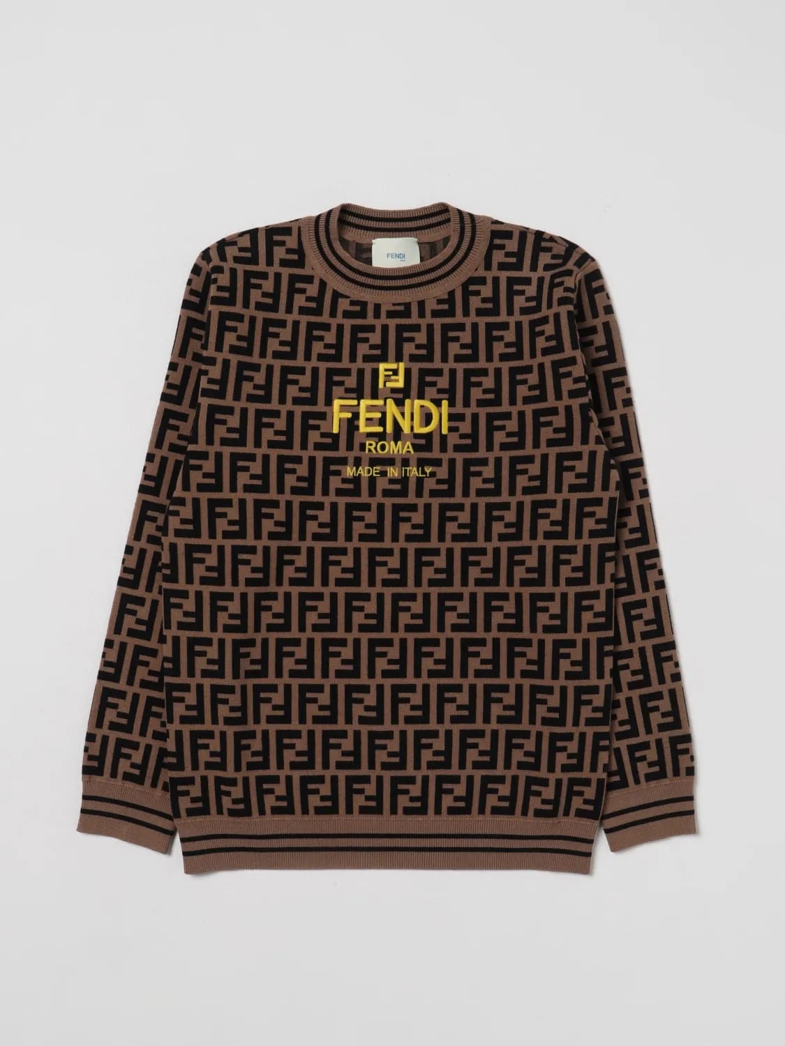 Pullover Fendi Kids in maglia jacquard