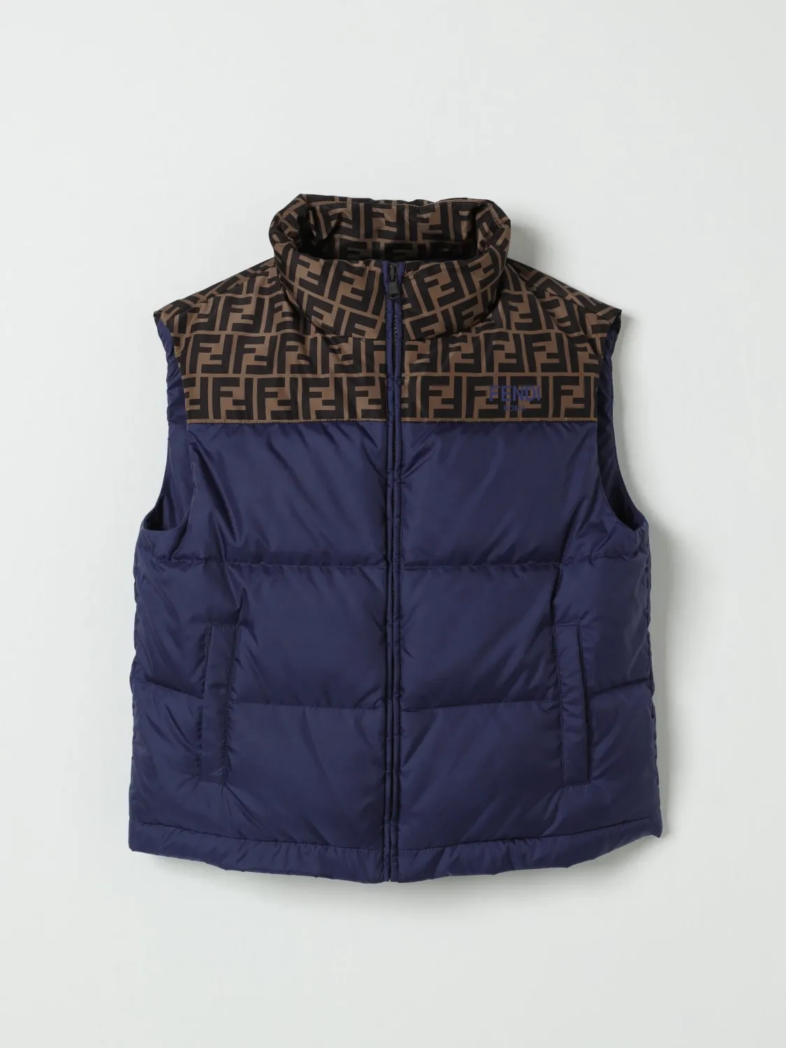 Piumino a gilet imbottito FF Fendi