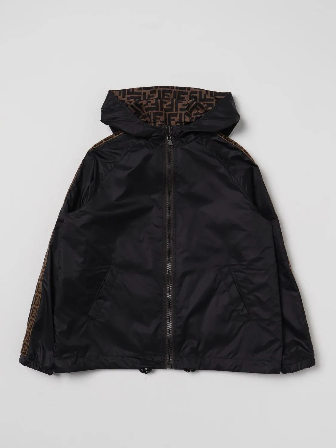 Giacca Fendi Kids in nylon reversibile