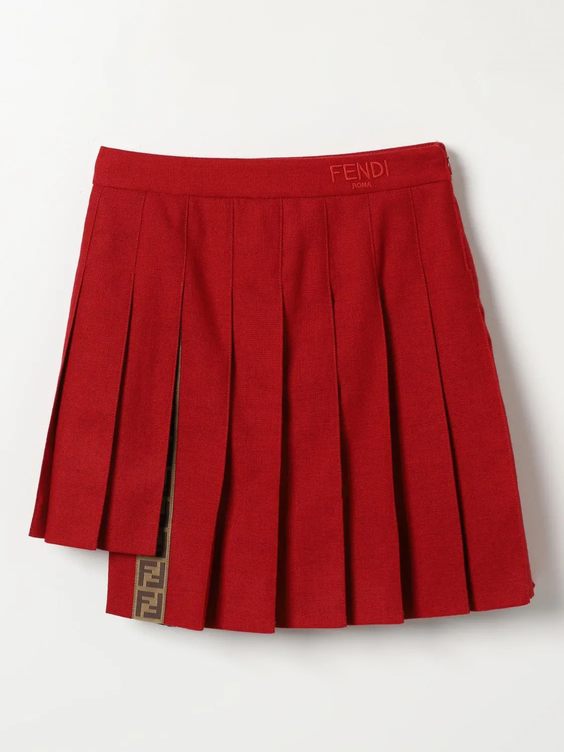 Gonna mini Fendi in misto lana