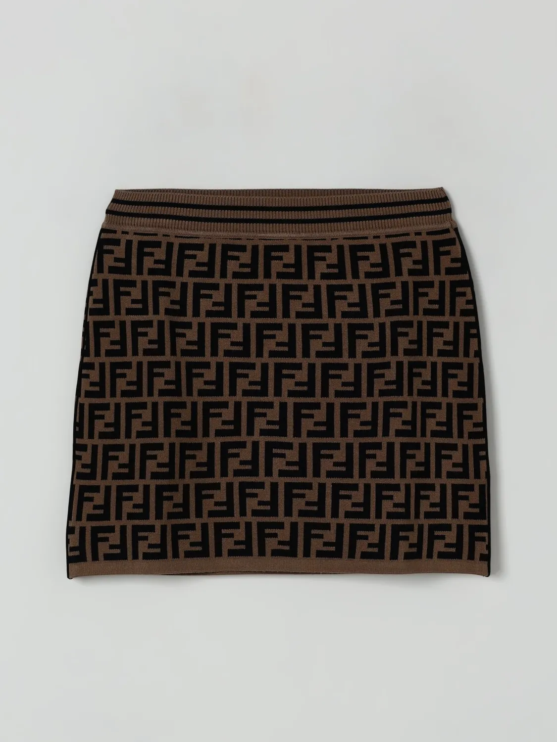 Gonna a tubino in maglia di viscosa FF Fendi