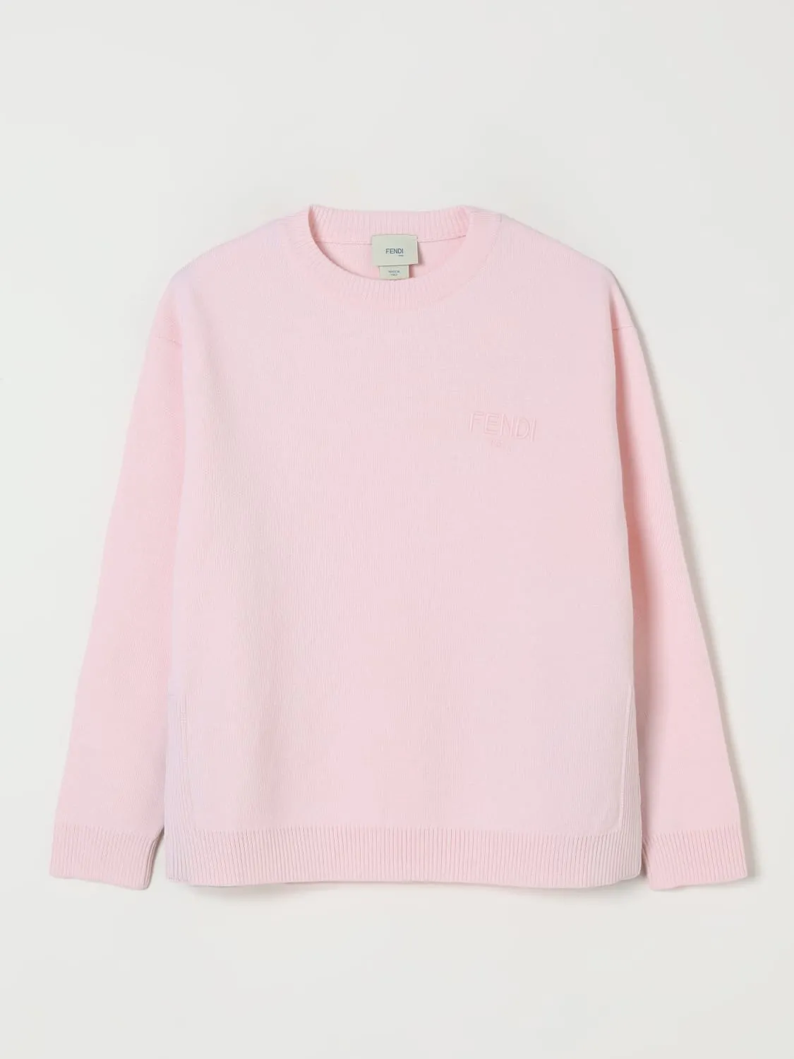 Maglia in lana vergine con bande FF Fendi