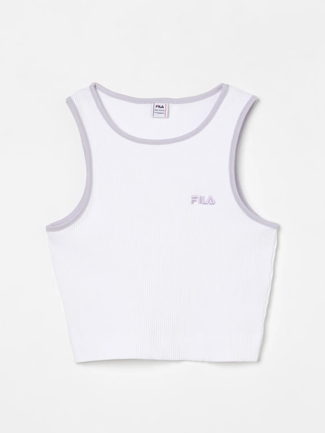 Top crop con mini logo Fila