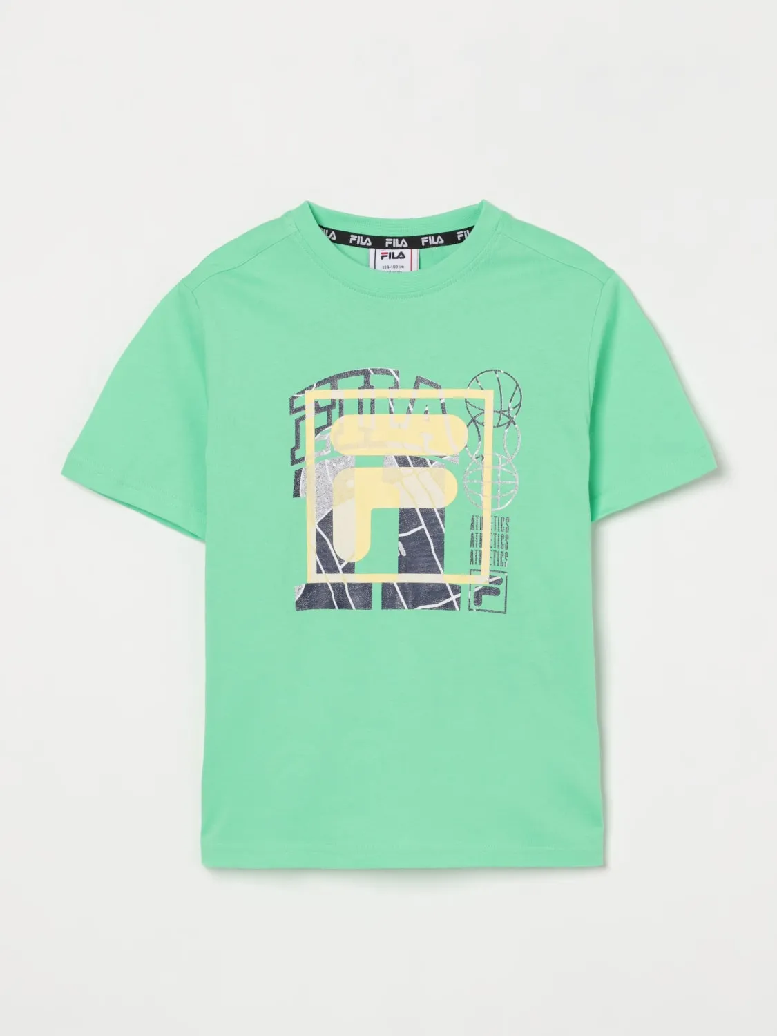 T-shirt in cotone con stampa logo Fila