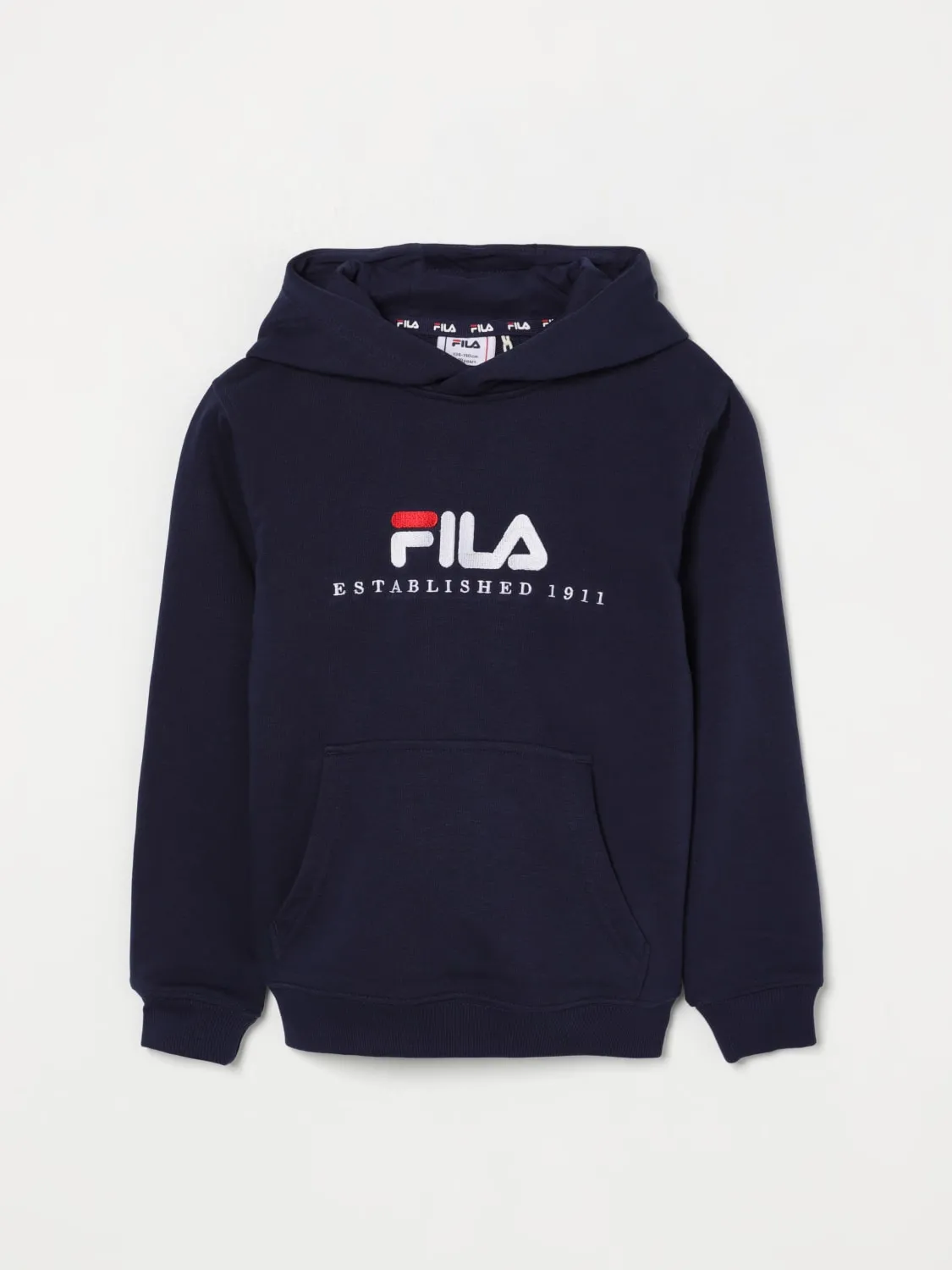 Felpa con cappuccio e logo Fila