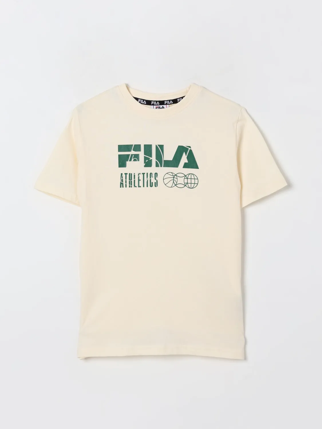 T-shirt in cotone con logo Fila