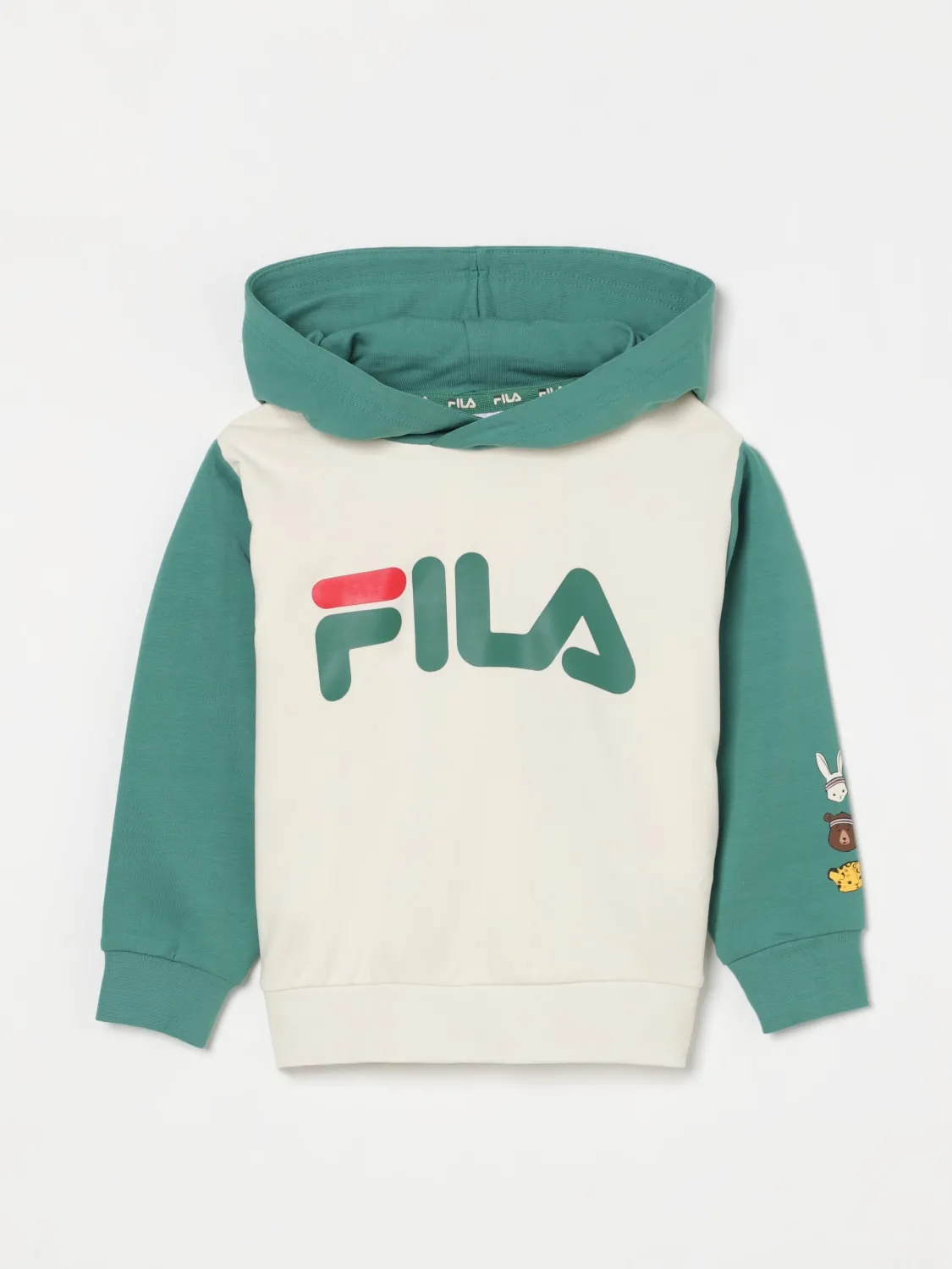 Felpa con cappuccio bicolor Fila