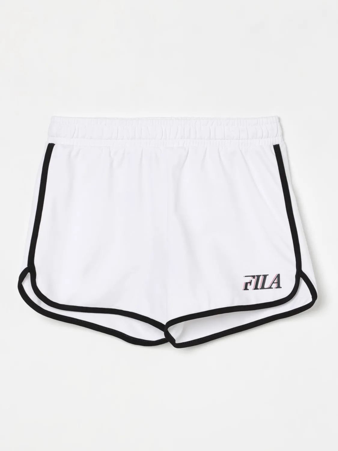 Pantaloncino jogging in cotone con logo Fila