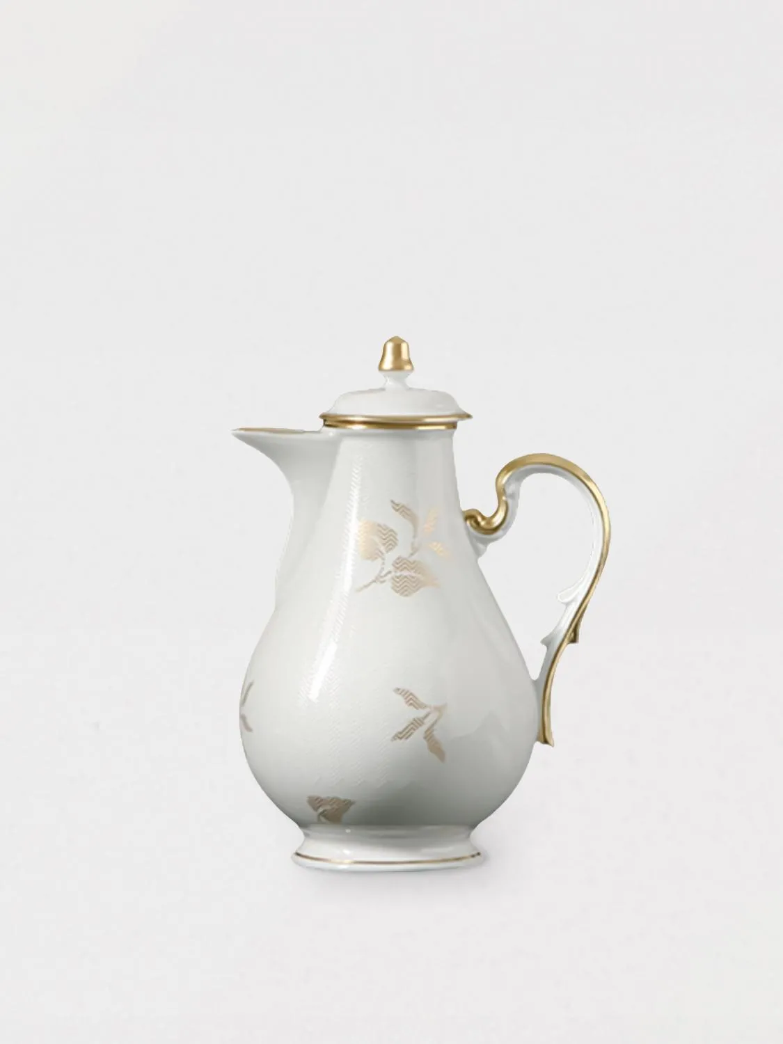 Caffettiera Museo Ginori 1735 in porcellana con stampa floreale