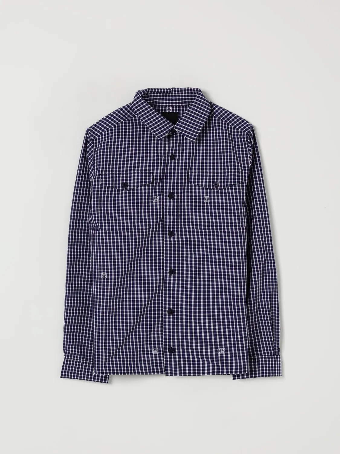 Camicia a quadretti con logo Givenchy