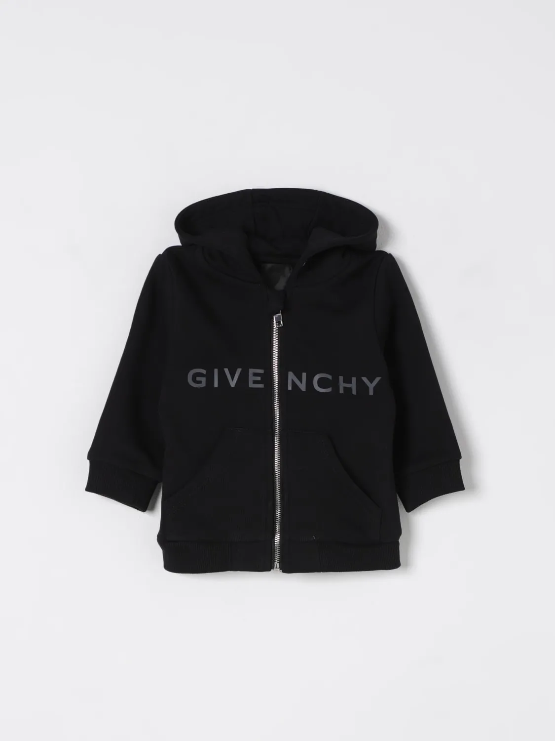 Felpa con cappuccio in misto cotone con logo Givenchy