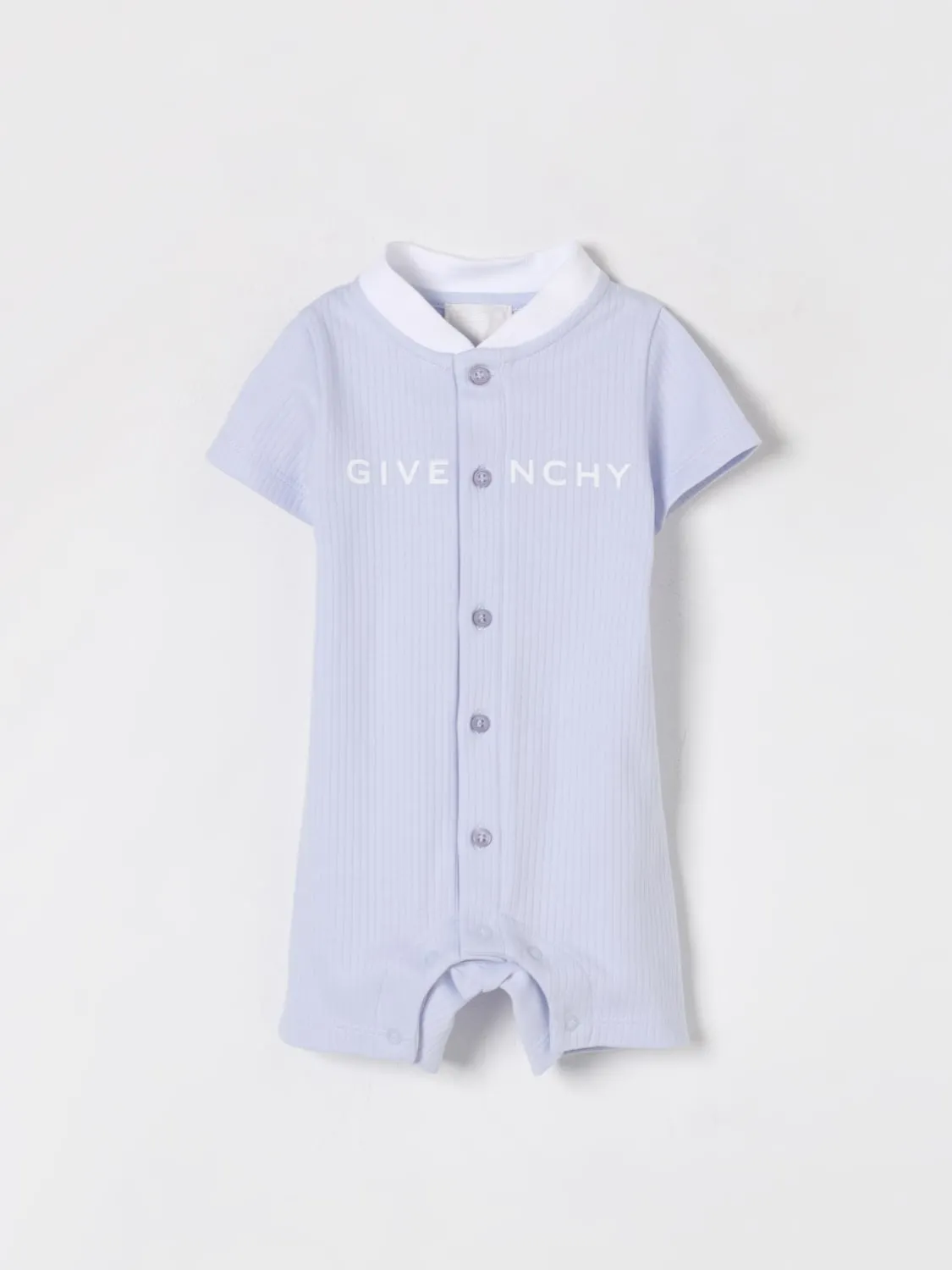 Tuta corta in cotone con logo Givenchy