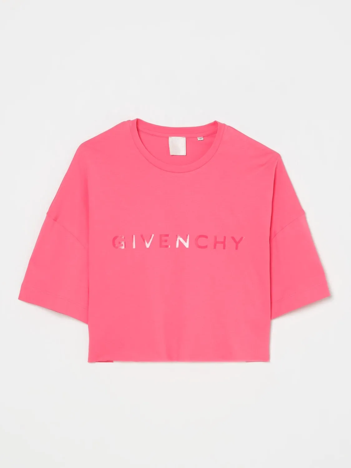 T-shirt crop con logo Givenchy in cotone