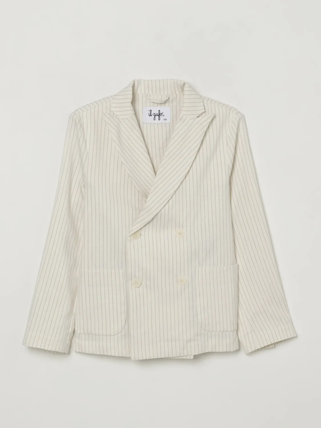 Blazer doppiopetto Il Gufo in misto cotone a righe