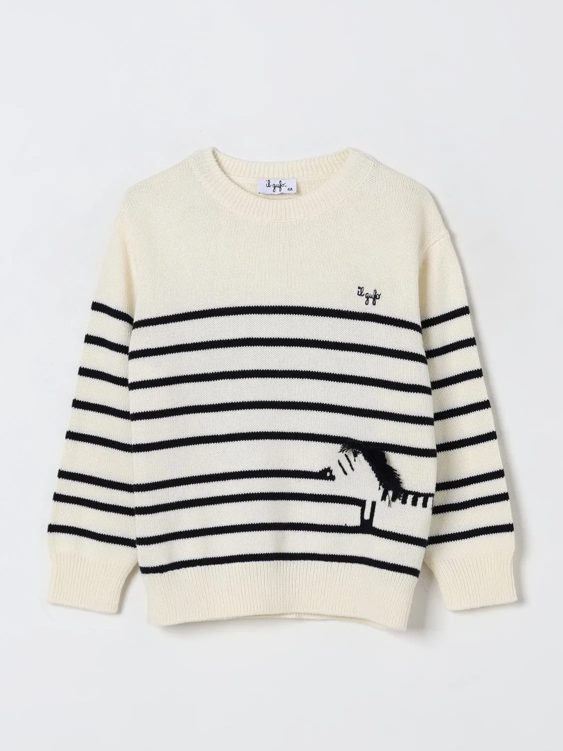 Maglia a girocollo a righe Il Gufo