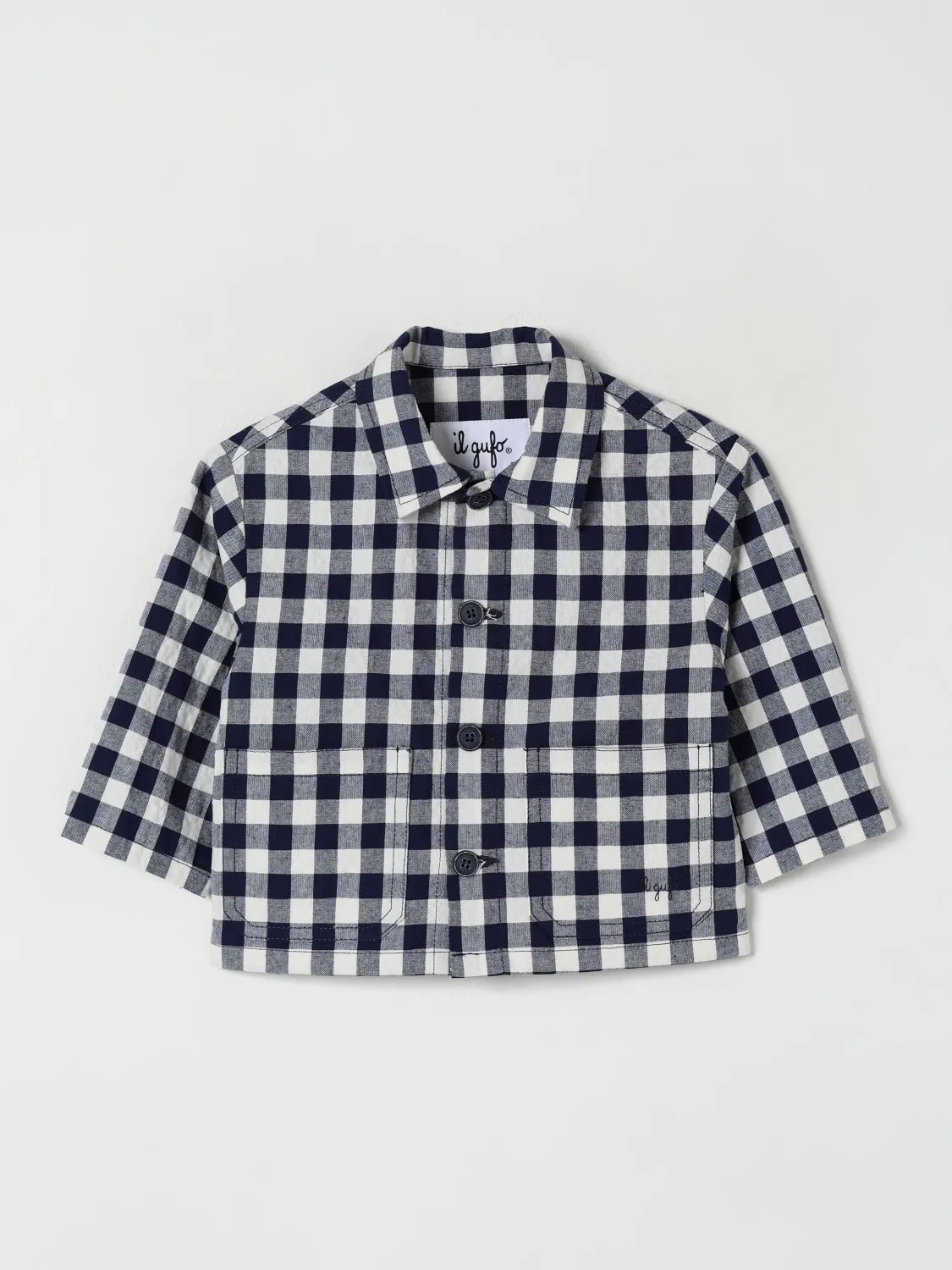 Camicia in misto cotone a quadri Il Gufo