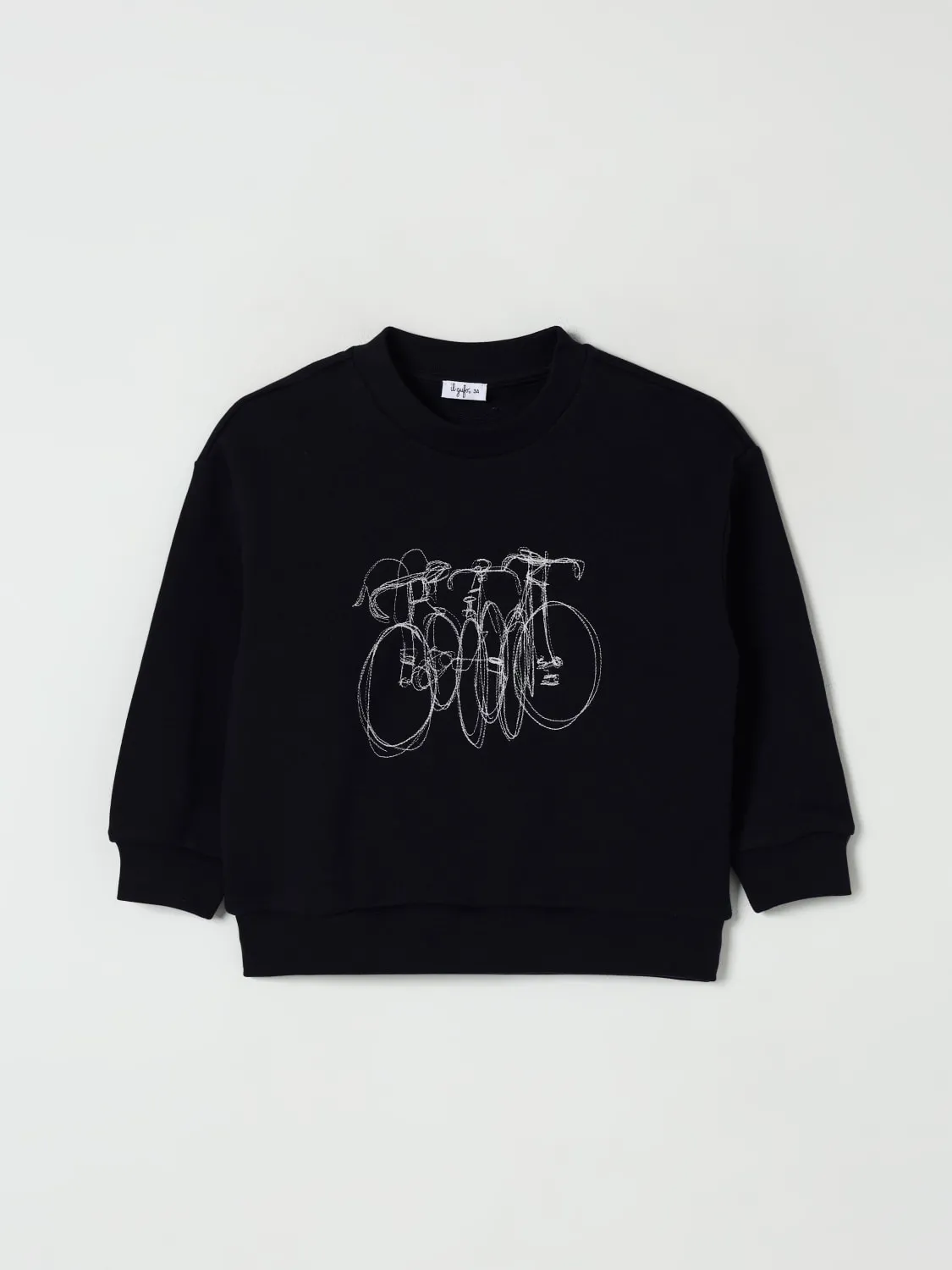 Felpa a girocollo con grafica Il Gufo