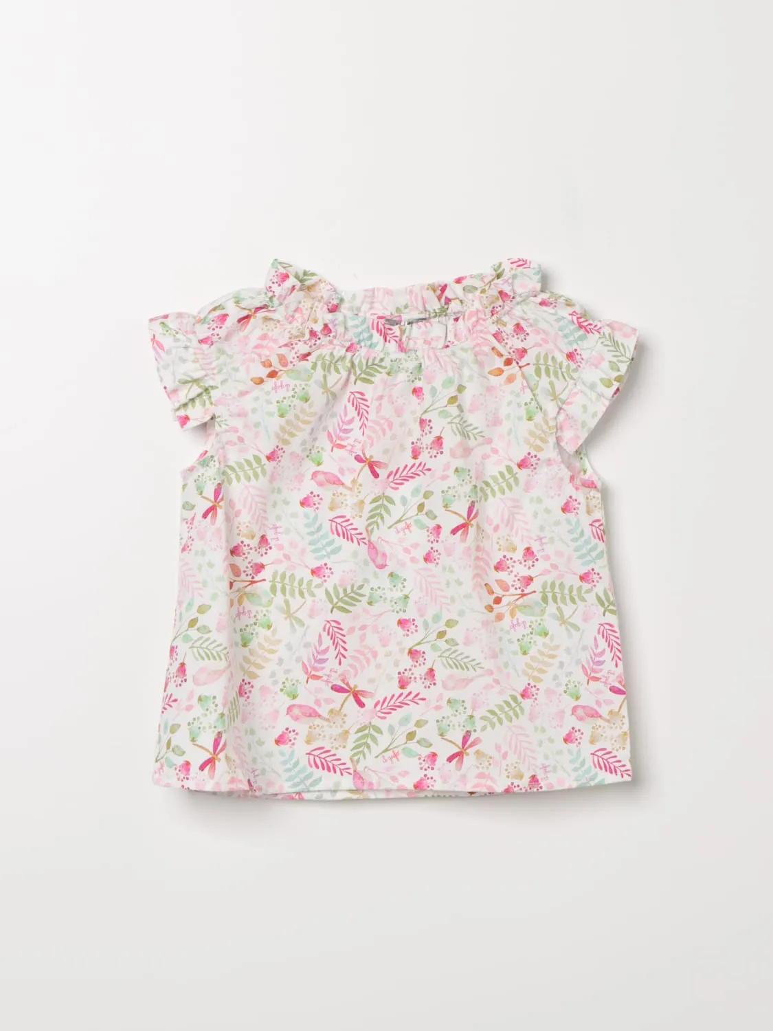 Top Il Gufo in cotone con motivo floreale