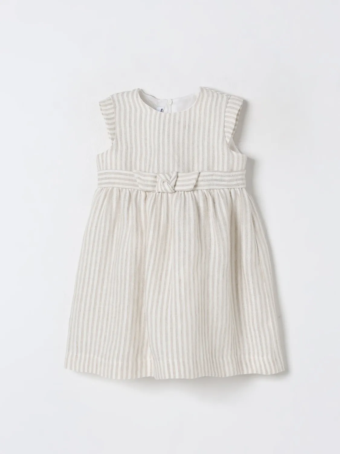 Abito in cotone e lino a righe Il Gufo