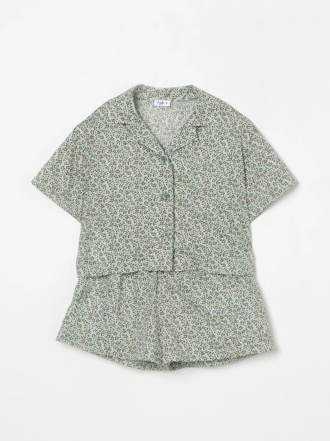 Coordinato in cotone floreale Il Gufo