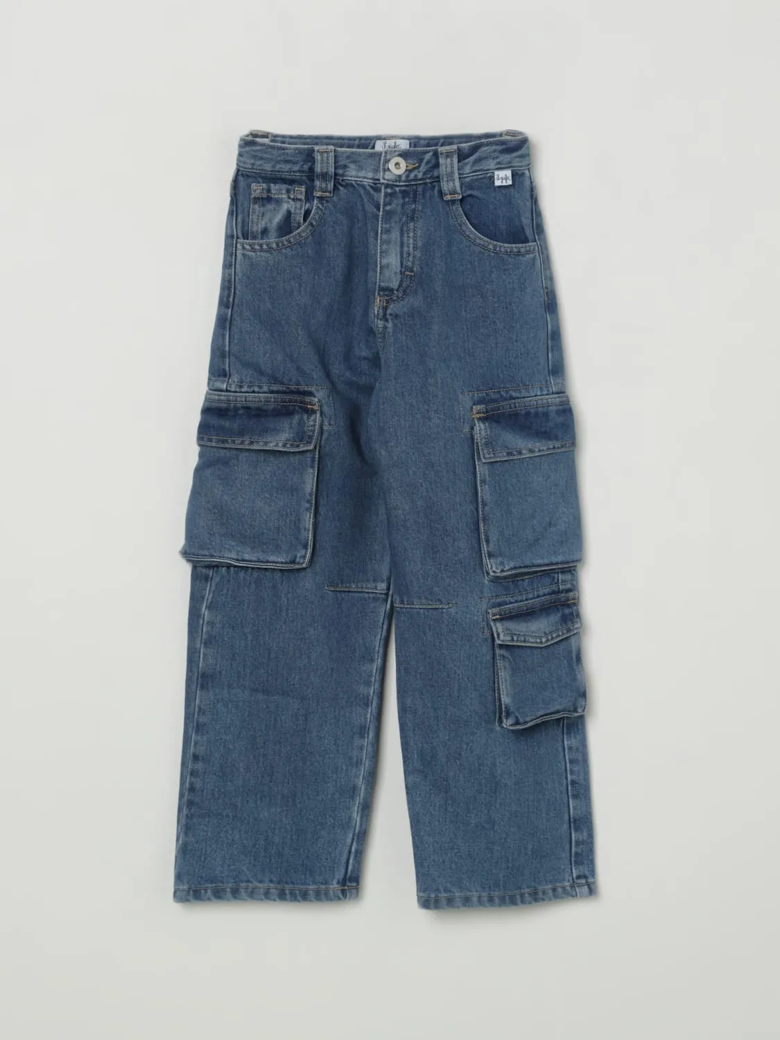 Denim cargo Il Gufo in denim