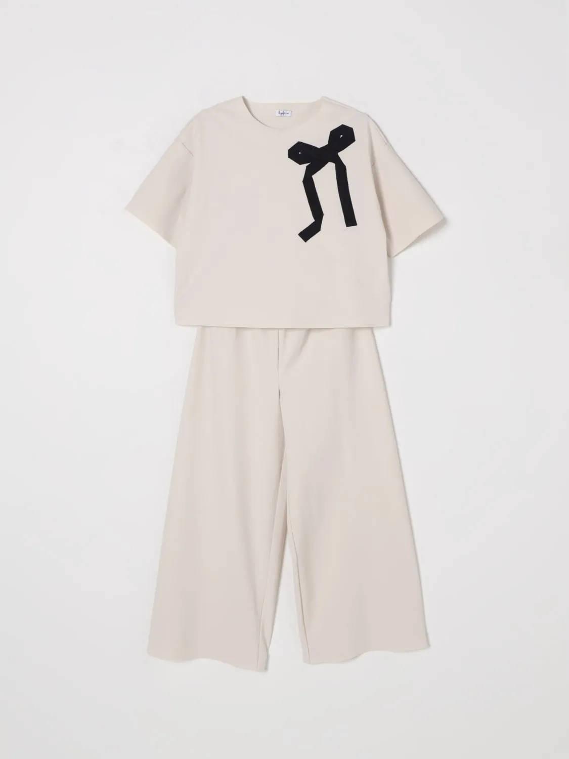 Coordinato in viscosa con stampa fiocco Il Gufo