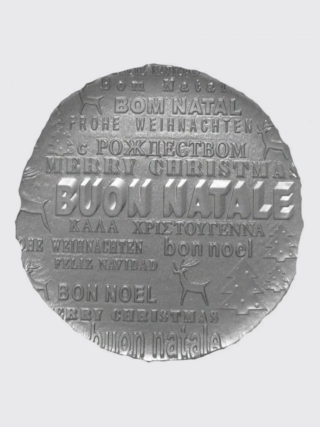 Piatto Buon Natale Ivv in vetro con slogan