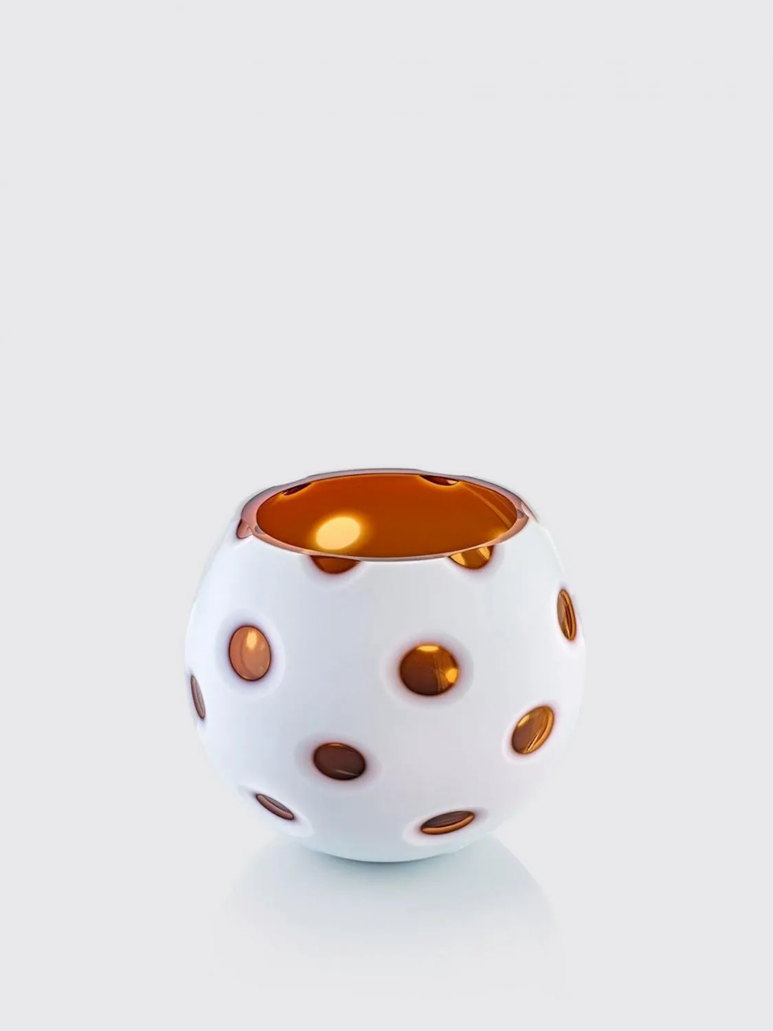 Vaso Ivv in vetro a pois