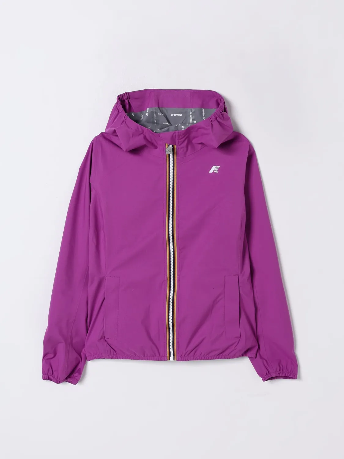 Giacca a vento in nylon con logo K-way