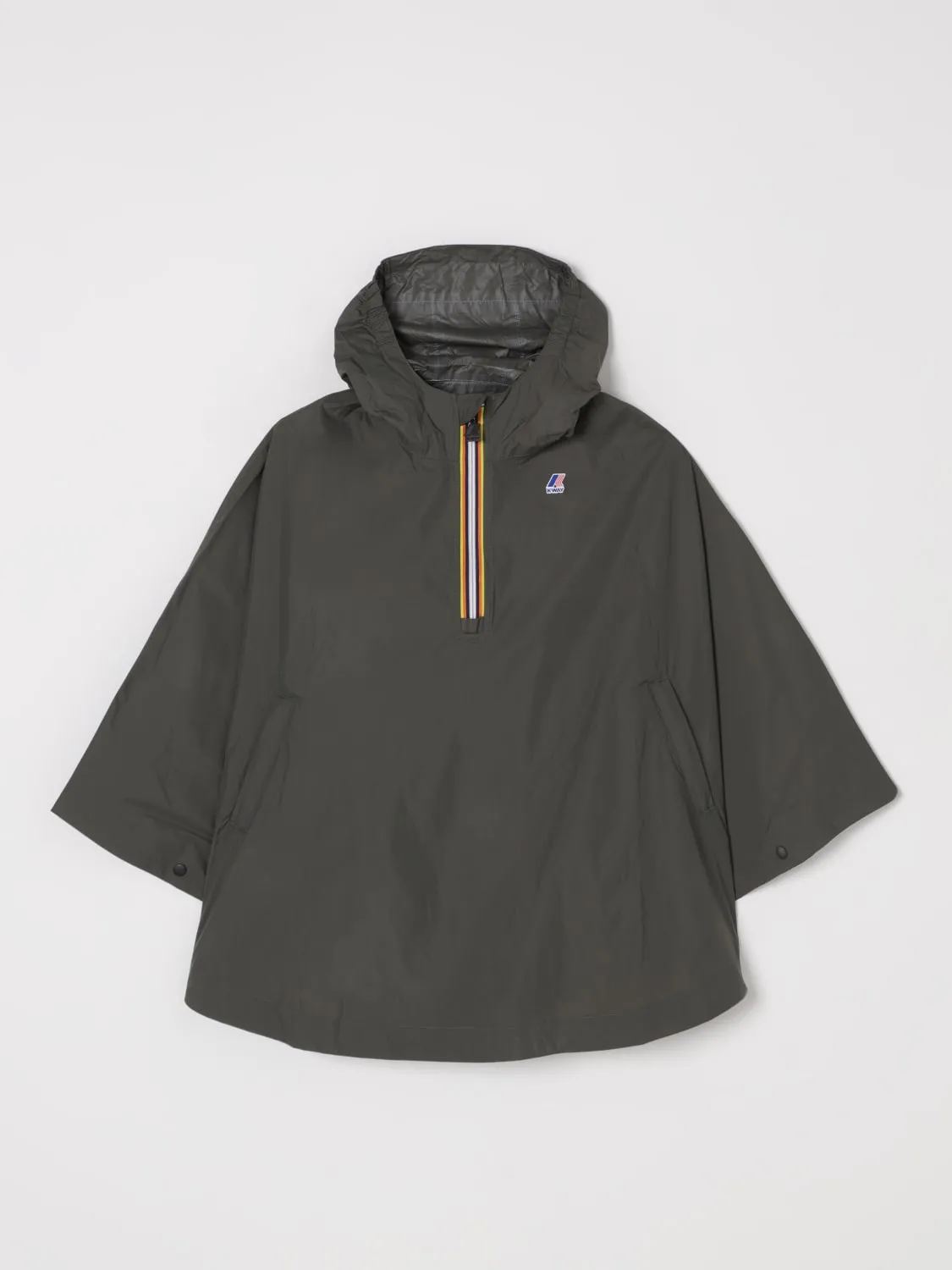 Giacca a vento con cappuccio K-way in nylon