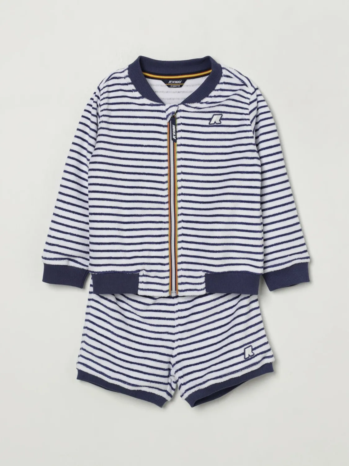 Coordinato in cotone a righe K-way