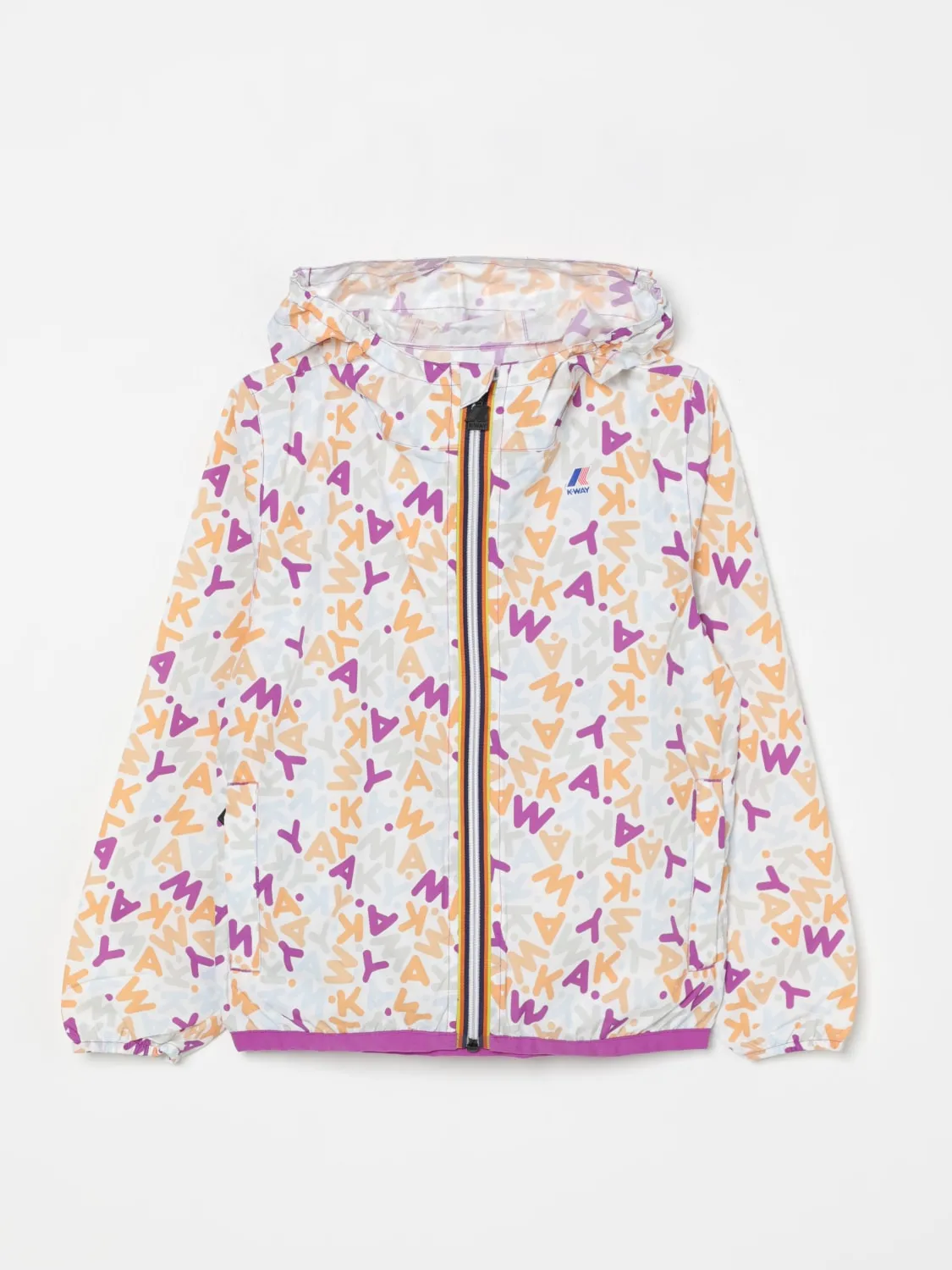 Giacca a vento K-way con logo all-over