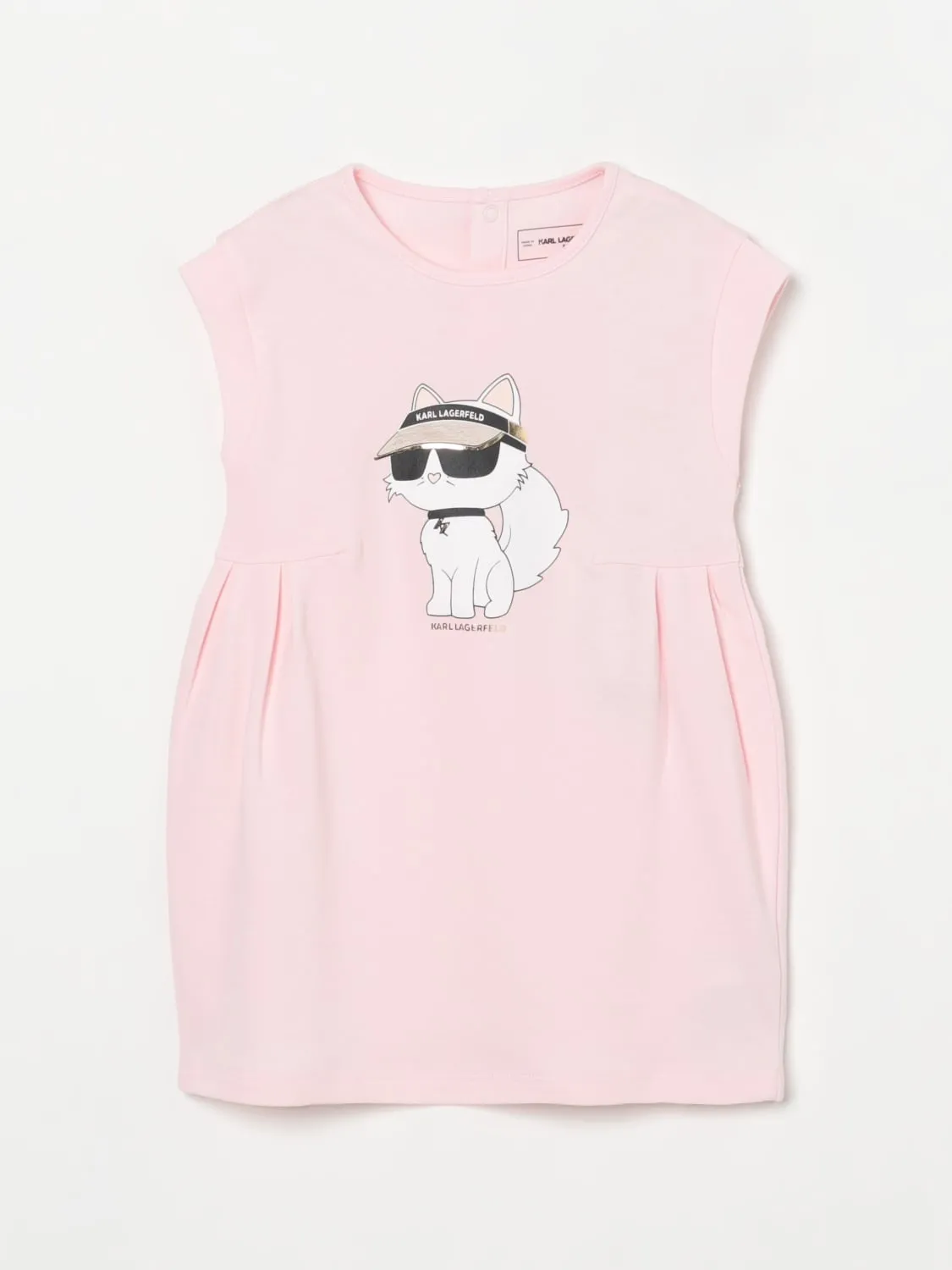 Abito Gatto Karl Lagerfeld Kids in cotone