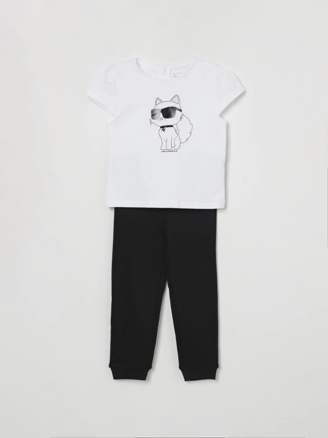 Coordinato in cotone Karl Lagerfeld Kids