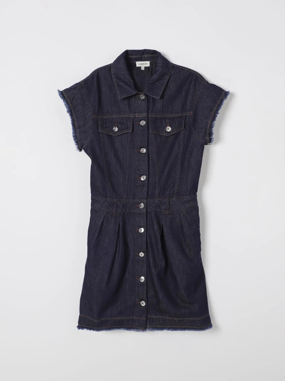 Abito di jeans con maxi logo Lanvin