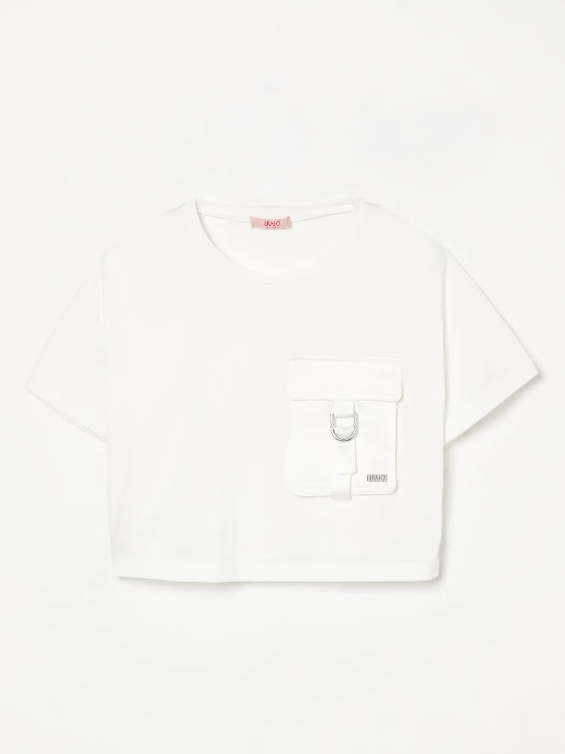 T-shirt crop con toppa Liu Jo