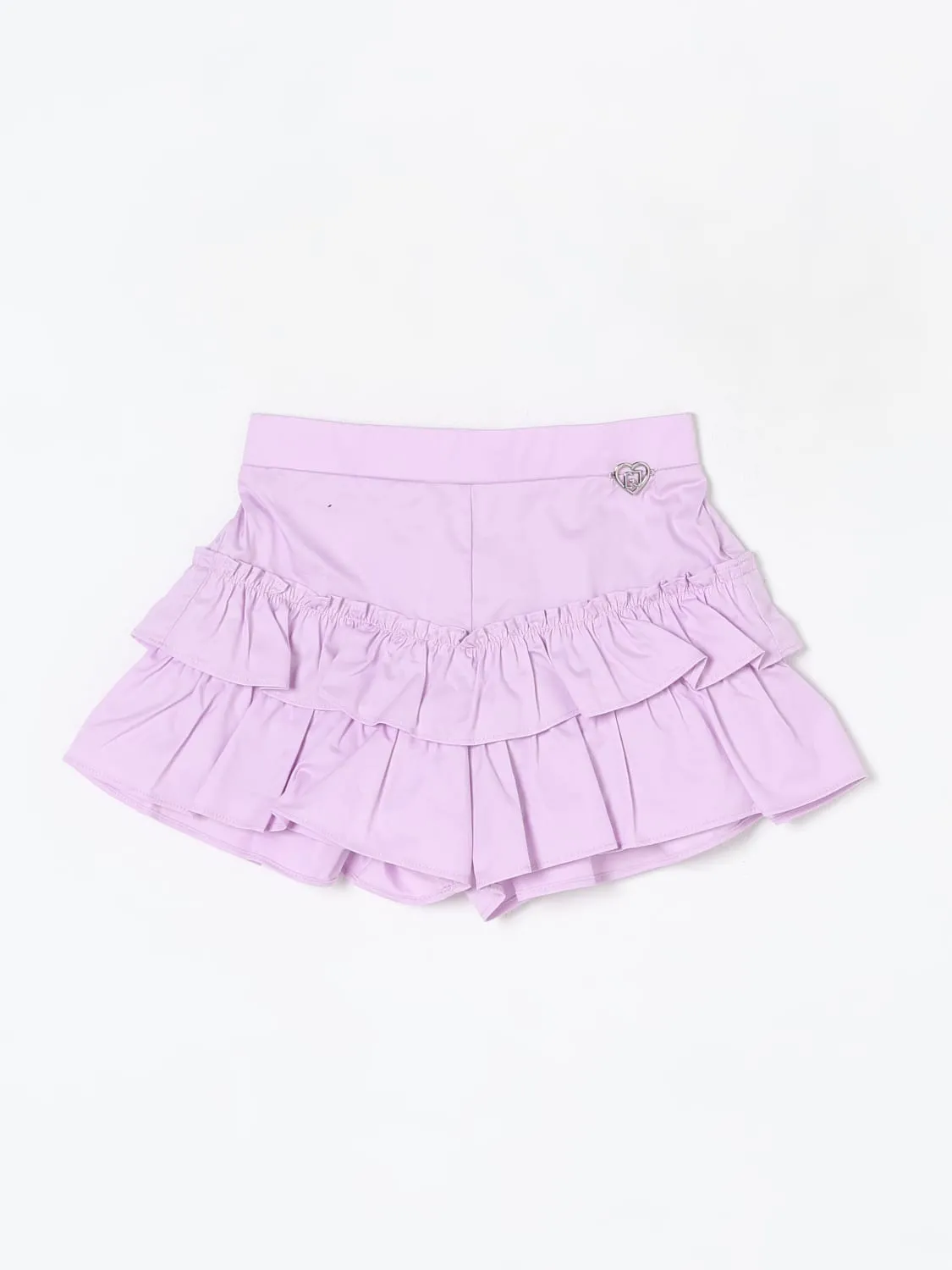 Pantaloncino in cotone con balze Liu Jo