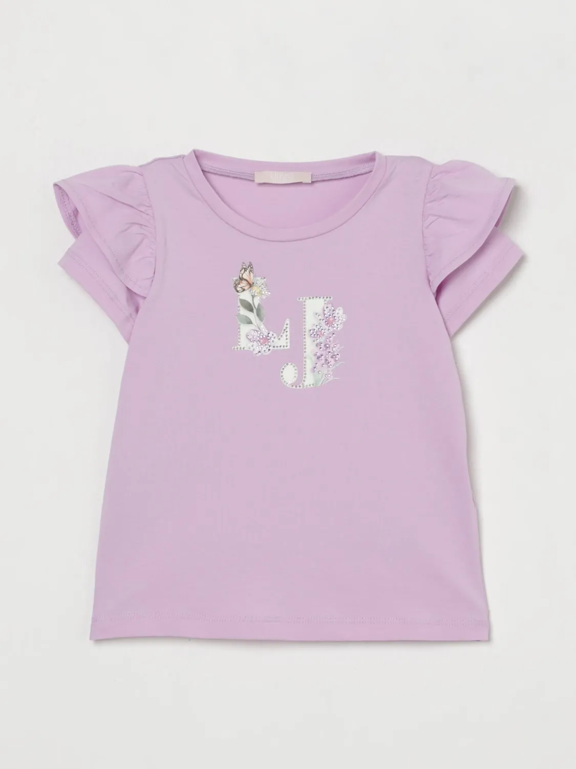 T-shirt in cotone con farfalla Liu Jo