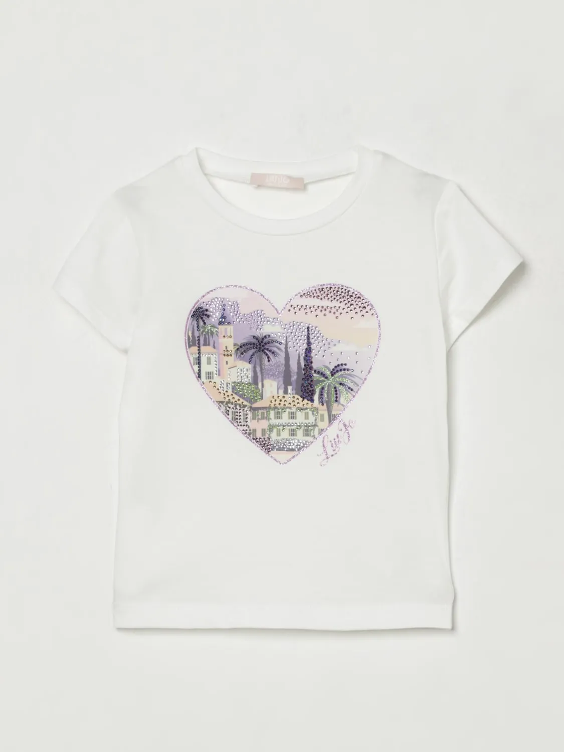 T-shirt stampata Liu Jo con strass