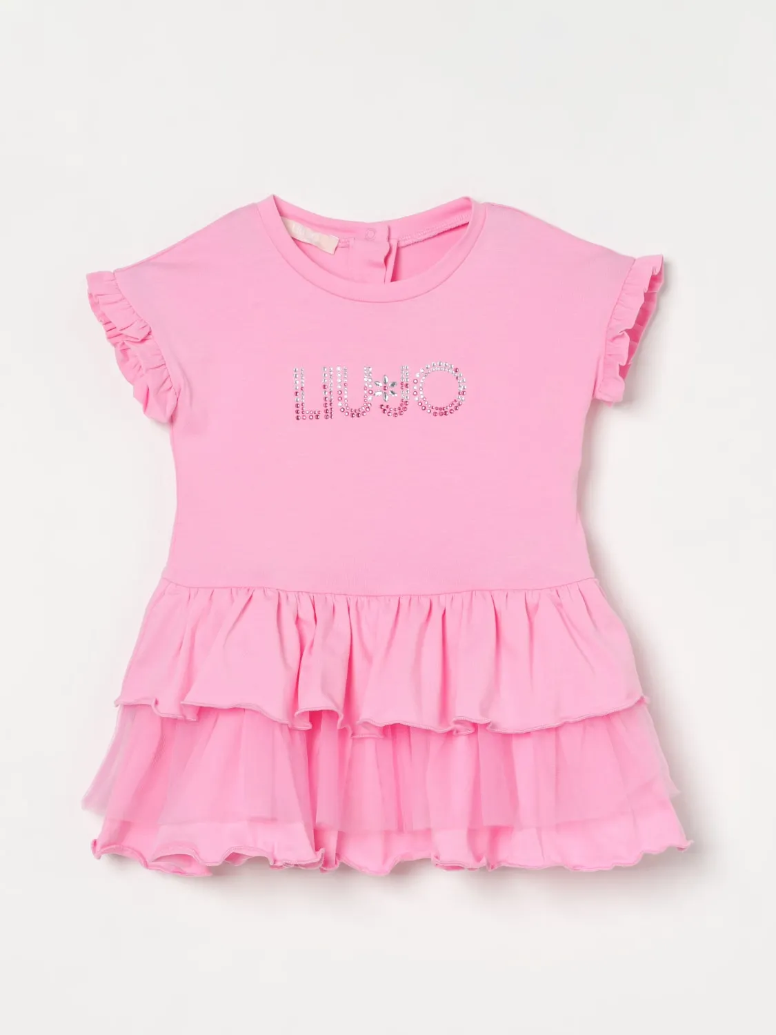 Abito in cotone con logo gioiello Liu Jo