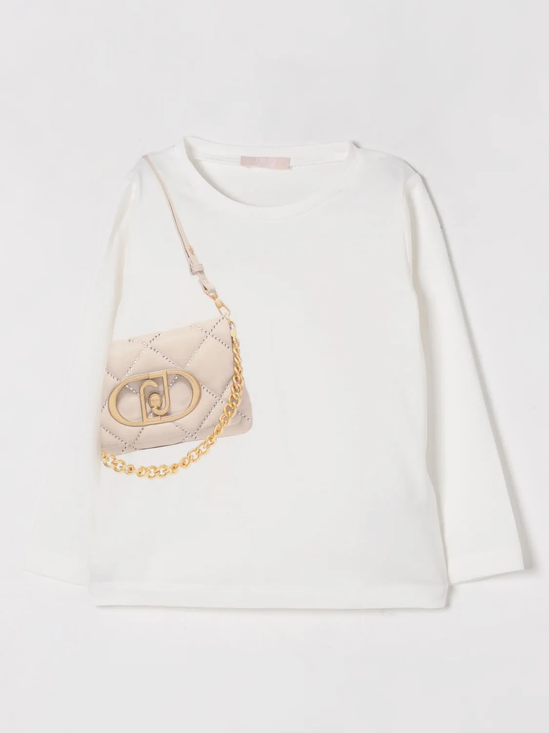 T-shirt in cotone con stampa bag Liu Jo