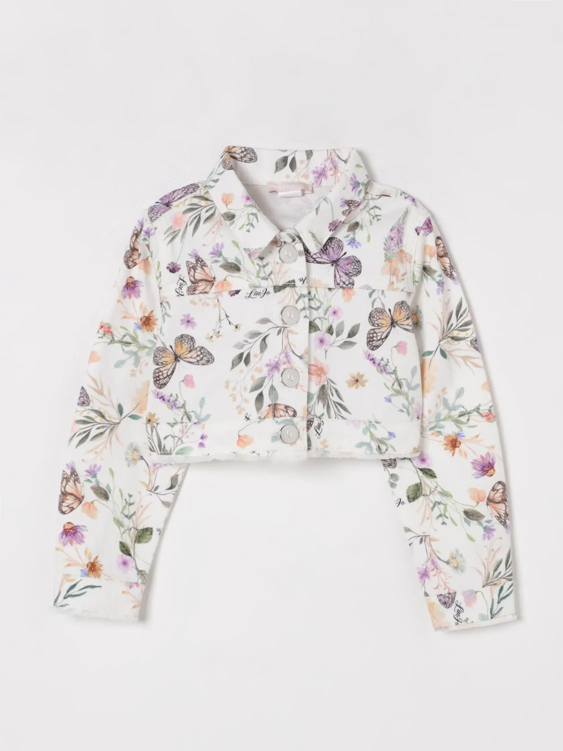Giacca crop a fantasia farfalle Liu Jo