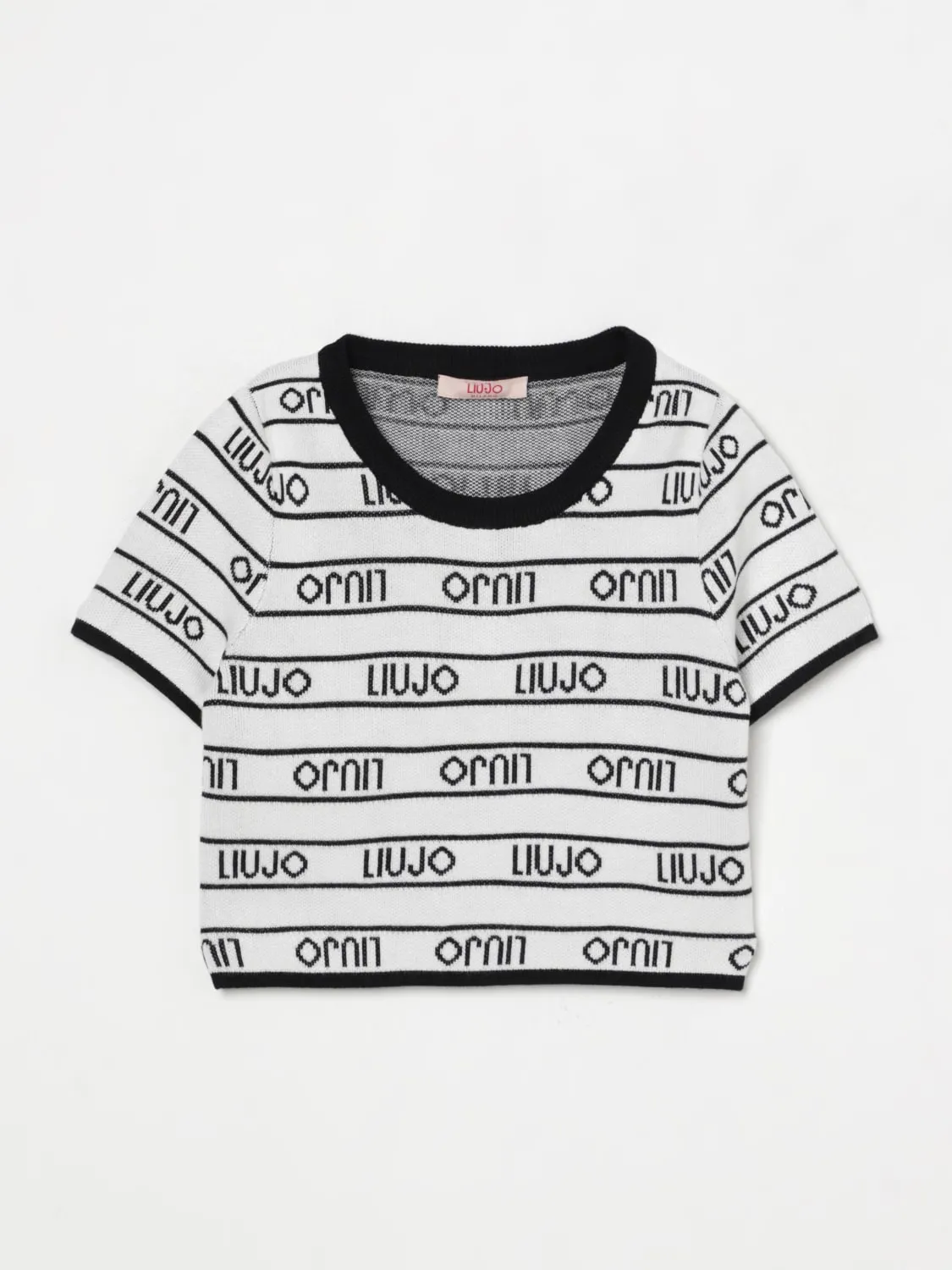 Maglia a girocollo con logo all-over Liu Jo