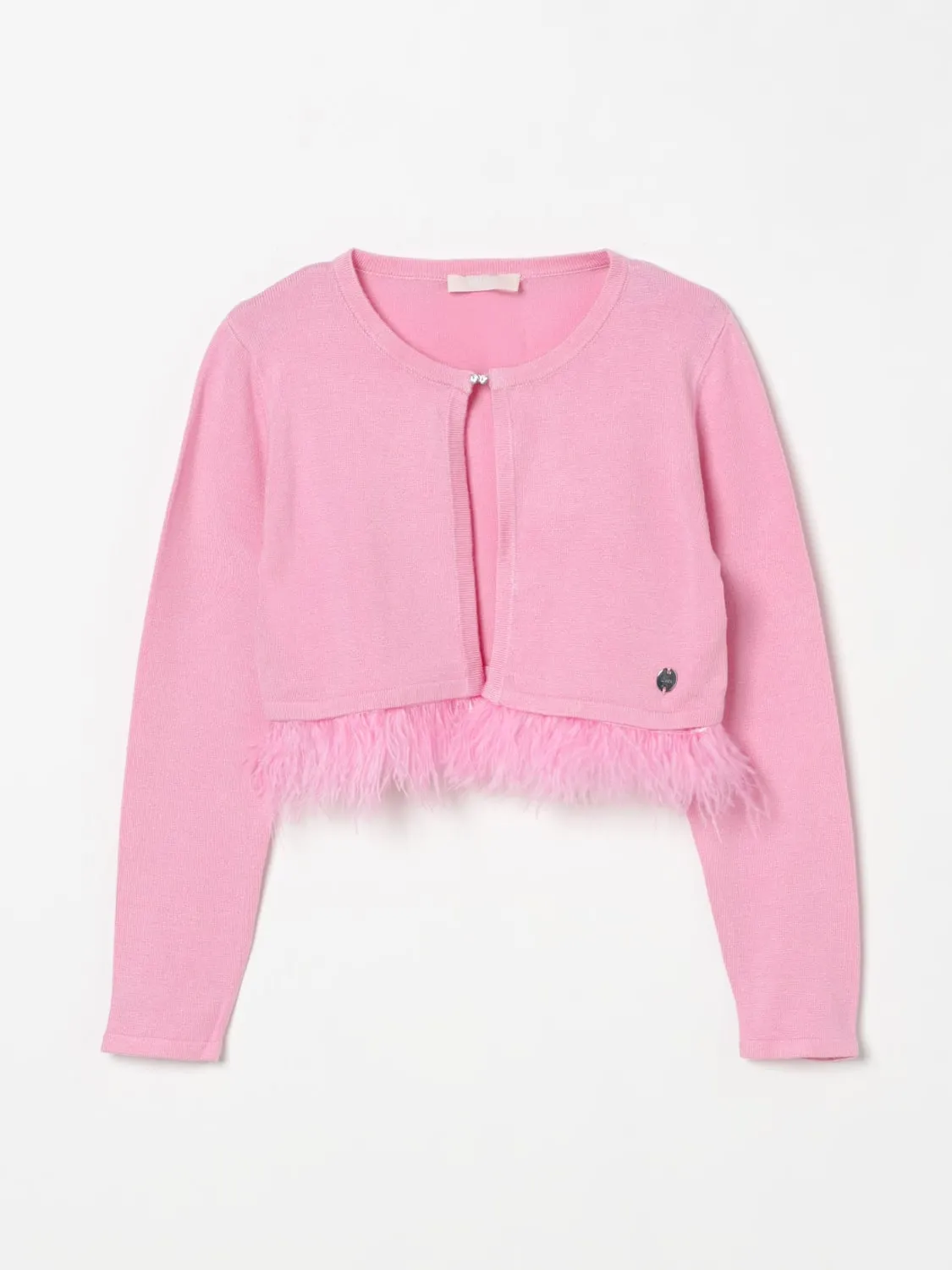 Cardigan a girocollo con piume Liu Jo